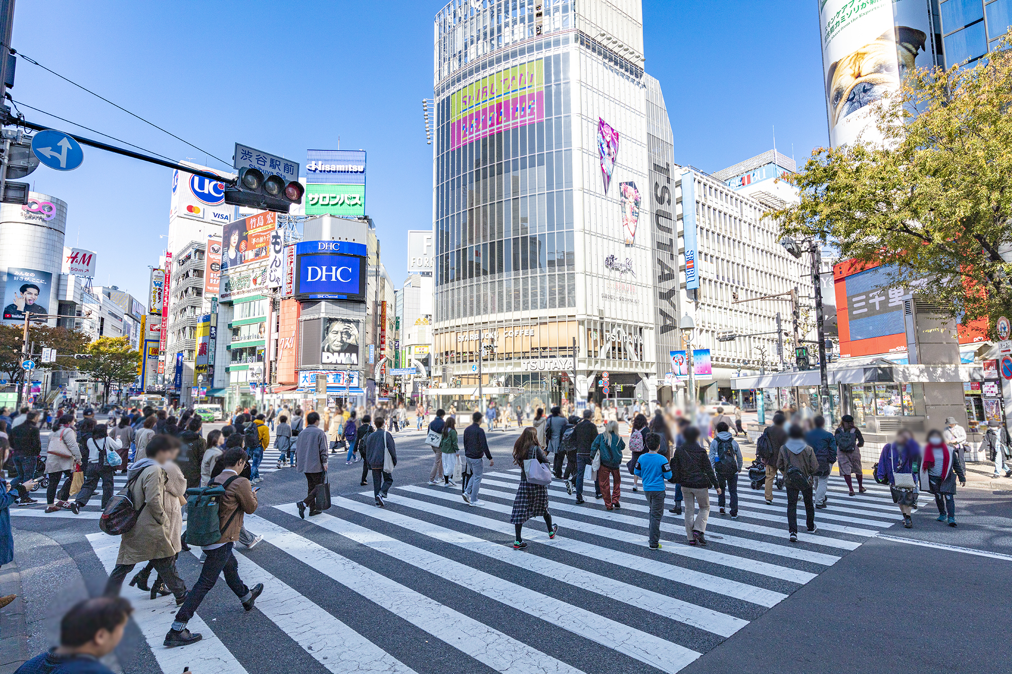渋谷スクランブル交差点の商用利用可能なフリー写真素材