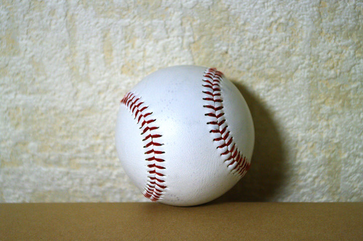 野球ボールのフリー写真素材
