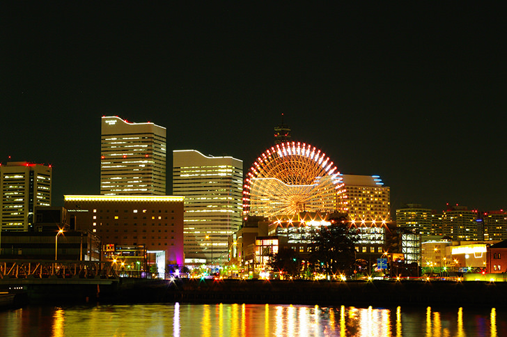 横浜の夜景の商用利用可能なフリー写真素材