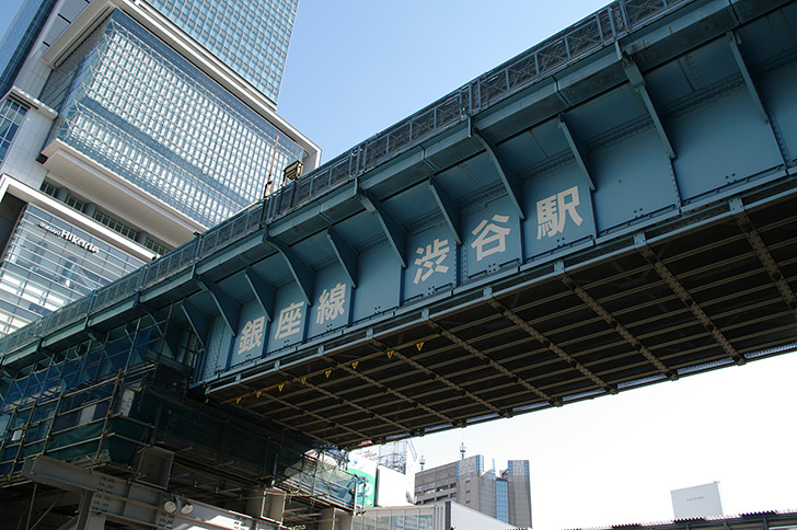 銀座線渋谷駅のフリー写真素材