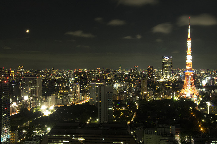 東京の夜景のフリー写真素材