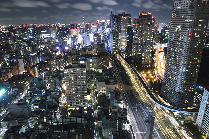 東京の夜景の商用利用可能なフリー写真素材