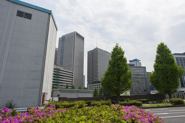 東京のビルのフリー写真素材