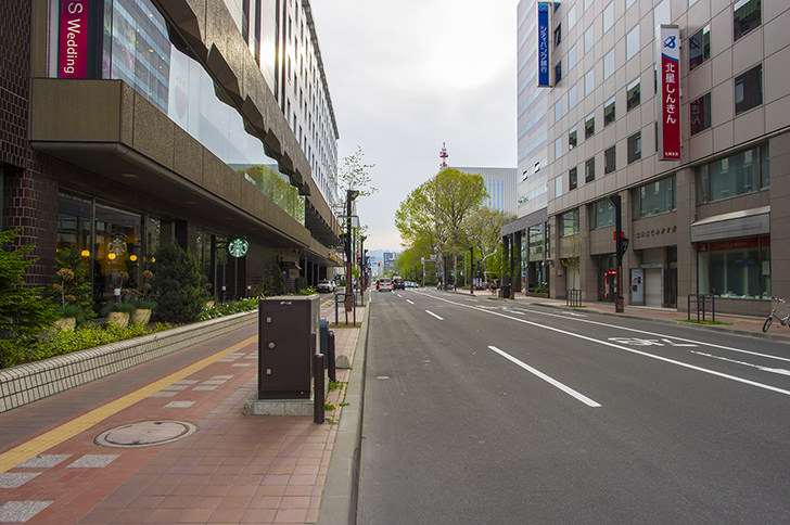 札幌の街並みのフリー写真素材