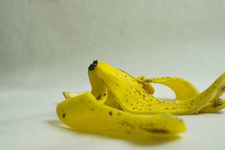 バナナの皮のフリー写真素材