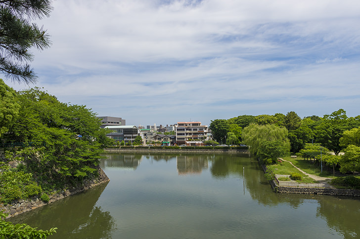 名古屋城の掘のフリー写真素材