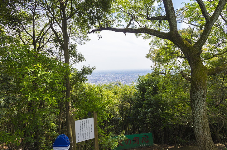 金華山から見る岐阜市の風景のフリー写真素材