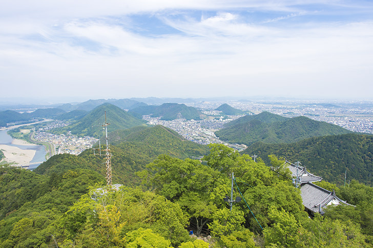 岐阜城天守から見る岐阜の風景のフリー写真素材