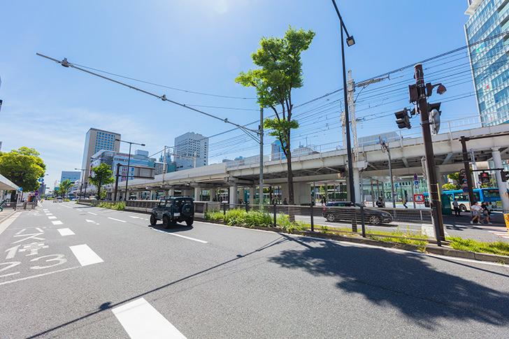 川崎駅東口付近のフリー写真素材