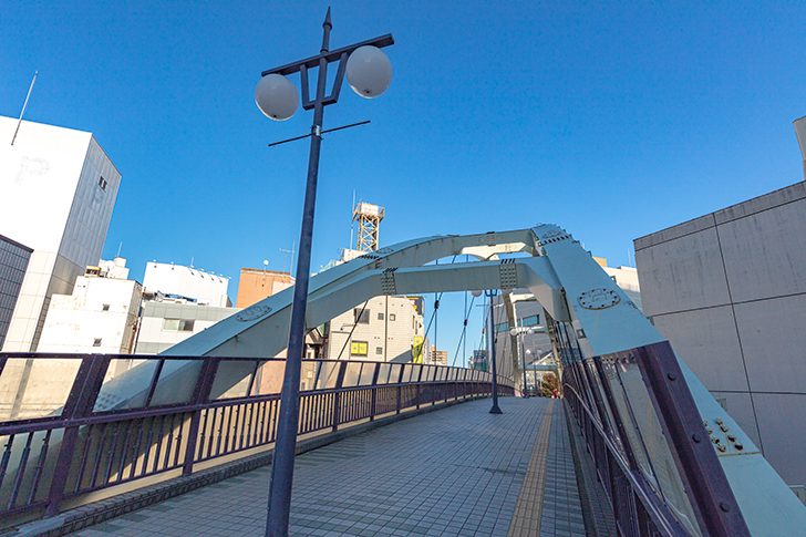 川越 脇田歩道橋のフリー写真素材