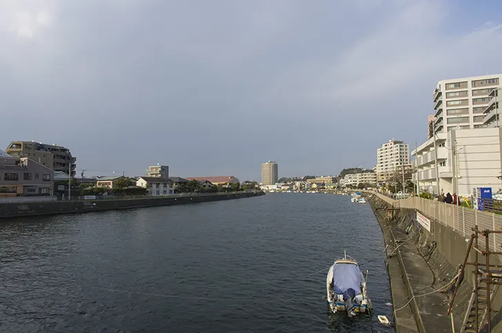 片瀬江ノ島弁天橋からの景色のフリー写真素材