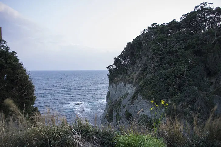 江の島から見える海のフリー写真素材