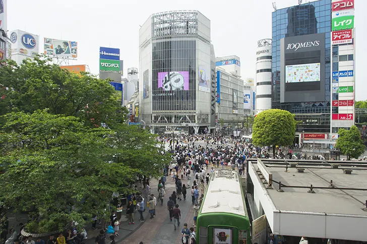 渋谷スクランプル交差点のフリー写真素材