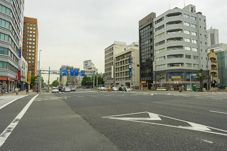 名古屋の伏見通りのフリー写真素材