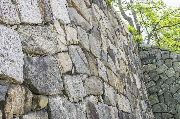 名古屋城の石垣のフリー写真素材
