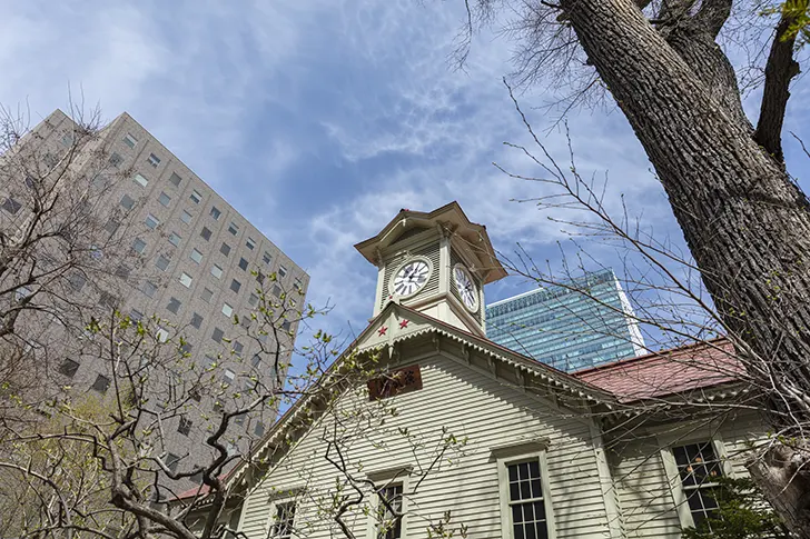 札幌市時計台のフリー写真素材