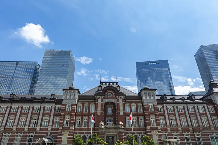 東京駅のフリー写真素材