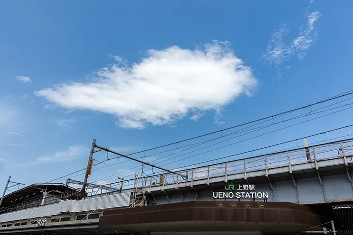 上野駅 不忍口のフリー写真素材