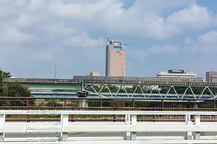 前橋 利根川橋梁のフリー写真素材