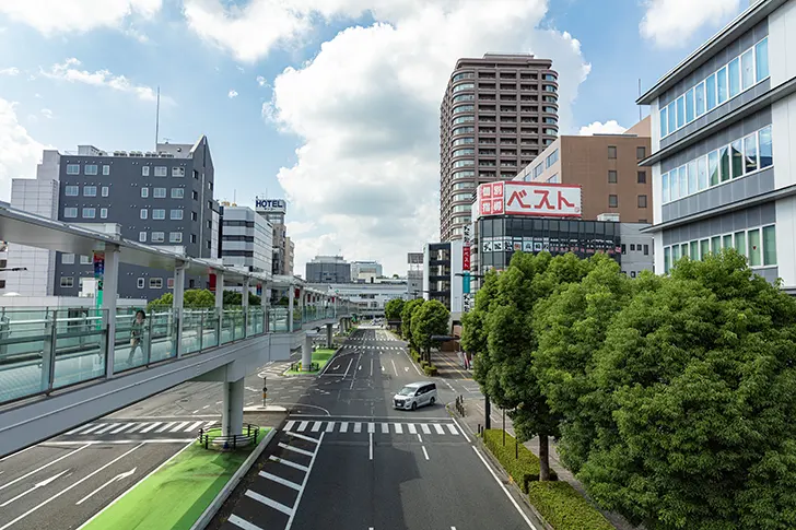 高崎駅東口周辺のフリー写真素材