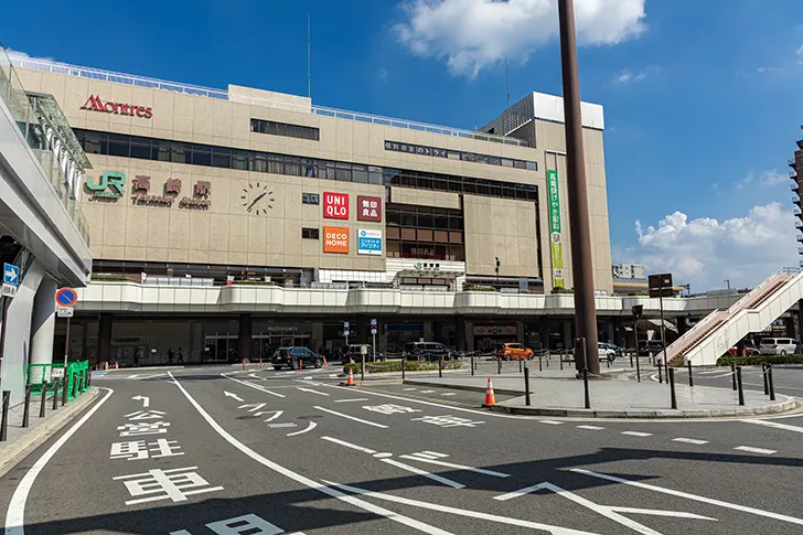 高崎駅 西口周辺のフリー写真素材