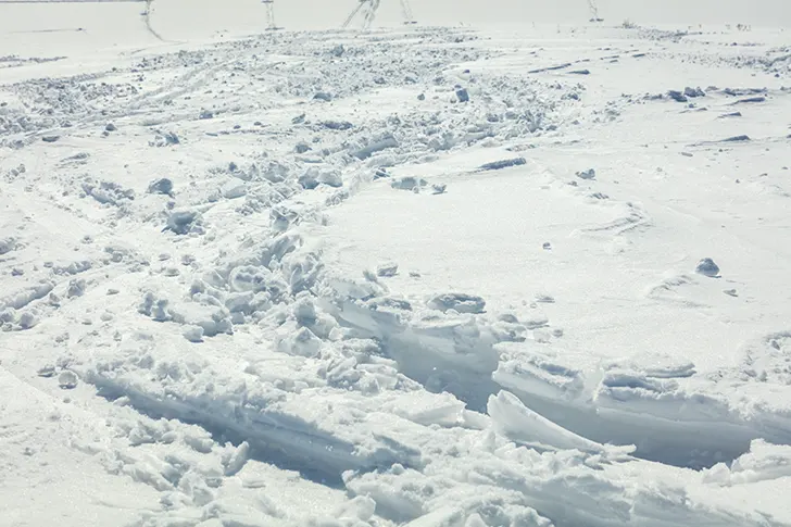 雪道のフリー写真素材