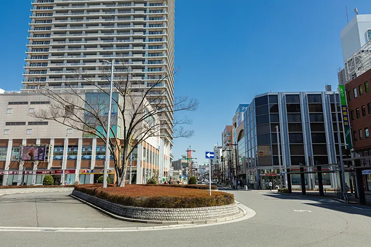 越谷駅東口周辺のフリー写真素材