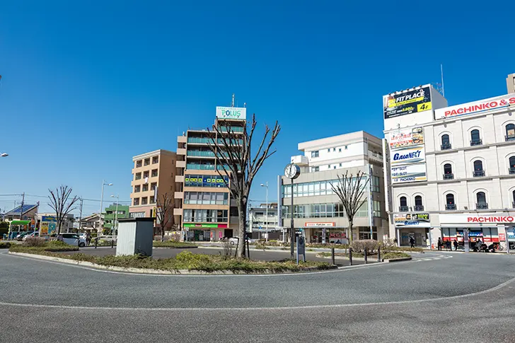 越谷駅西口周辺のフリー写真素材