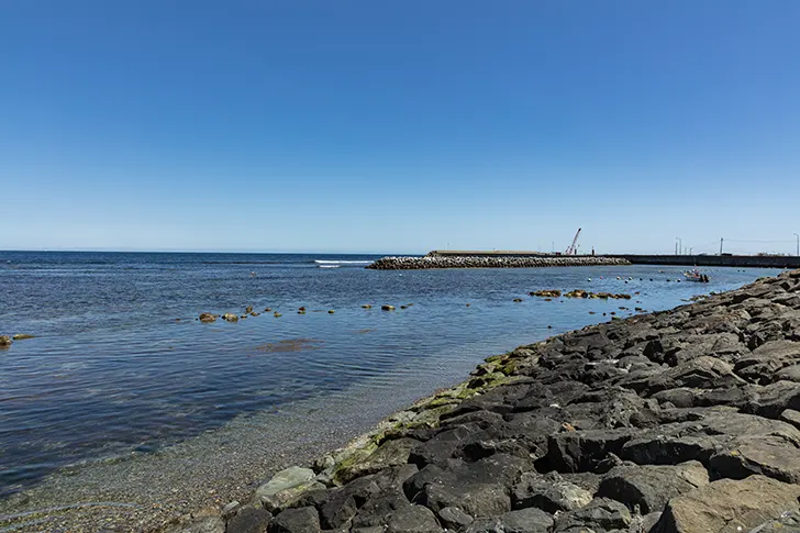 大間崎から見える海のフリー写真素材