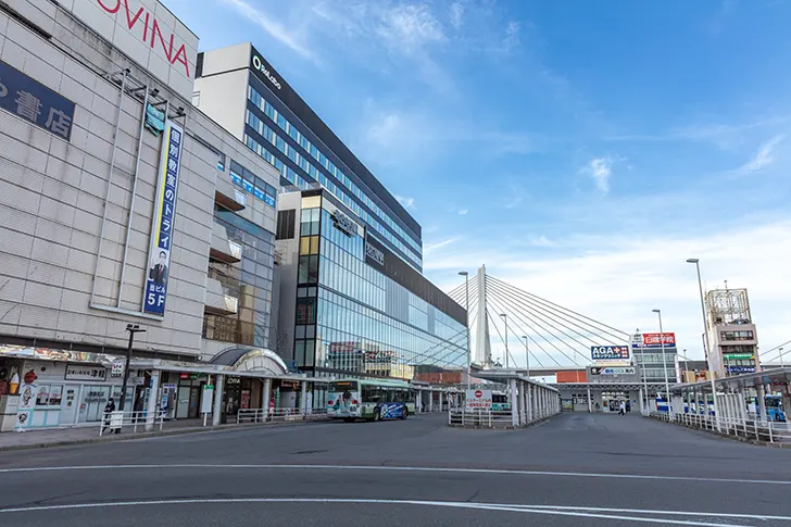 青森駅東口周辺のフリー写真素材