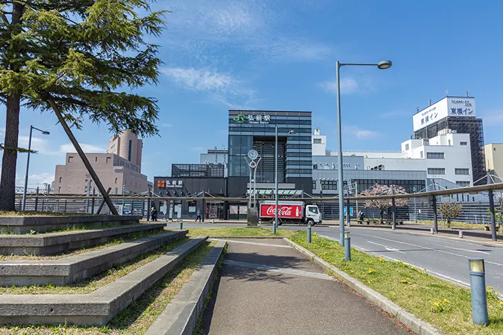 弘前駅城東口周辺のフリー写真素材