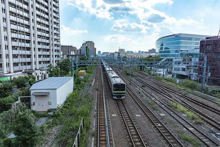 蒲田 上野東京ラインのフリー写真素材