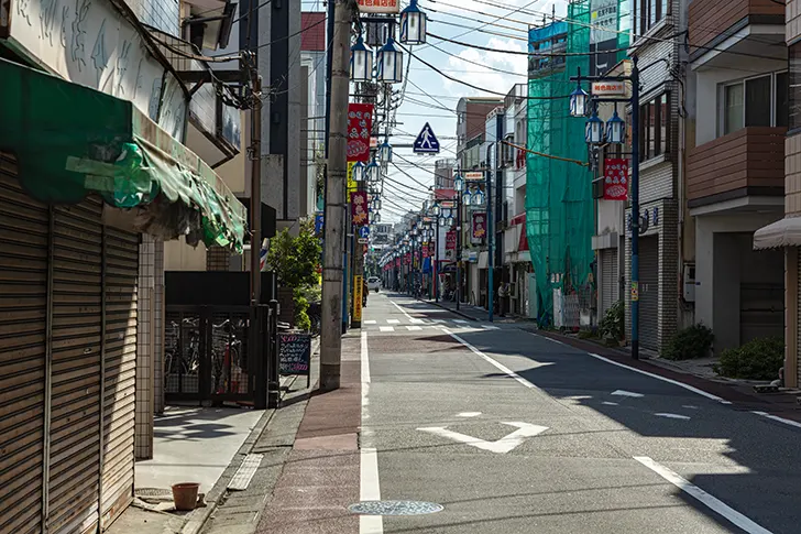 雑色商店街のフリー写真素材