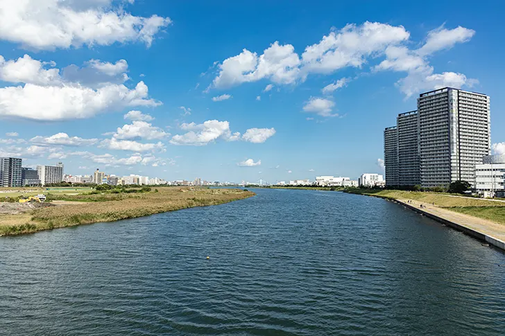 多摩川のフリー写真素材