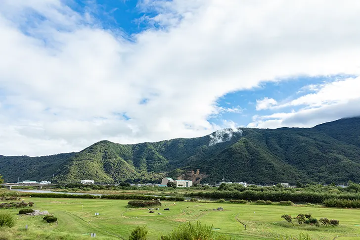 戸倉千曲川緑地公園のフリー写真素材