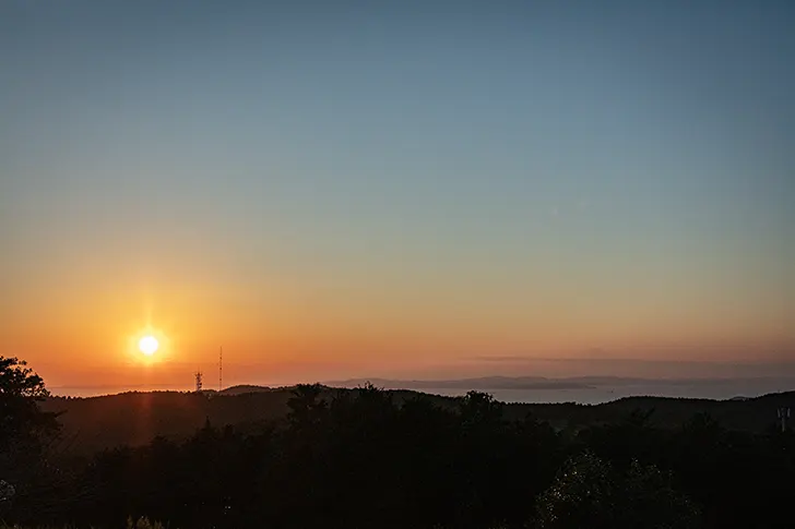 千葉 富津の風景（夕暮れ）のフリー写真素材