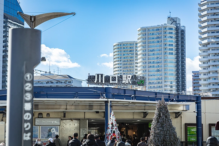 川口駅東口のフリー写真素材