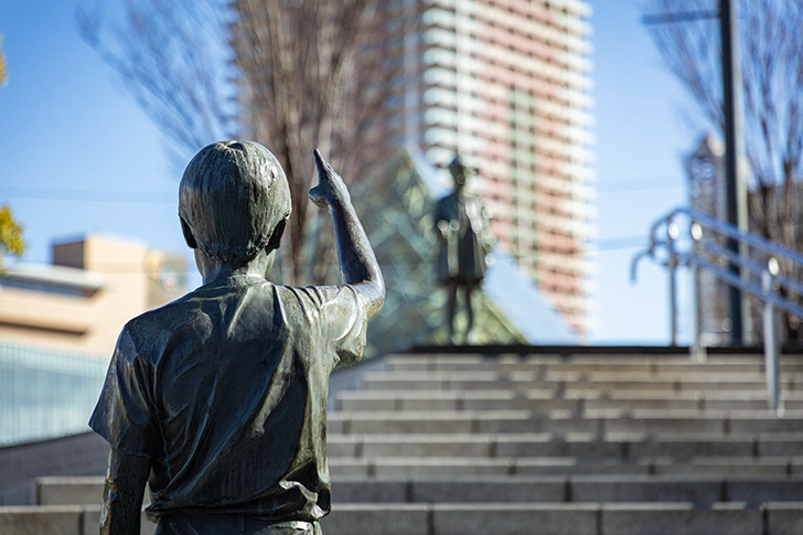 Free Sculpture in Kawaguchi Nishi Park Photo Material