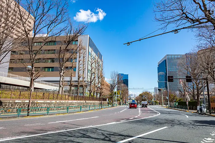 外堀通りのフリー写真素材