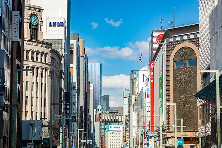Free Ginza streetscape Photo Material