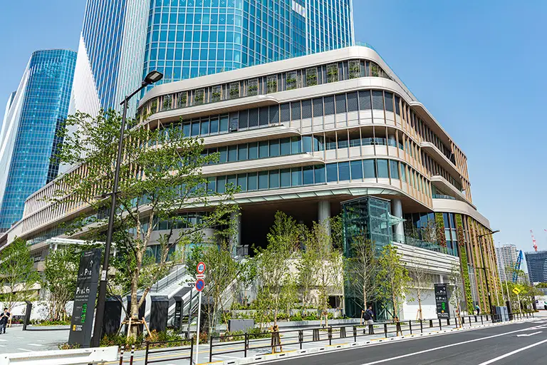 高輪ゲートウェイ付近 商業施設のフリー写真素材