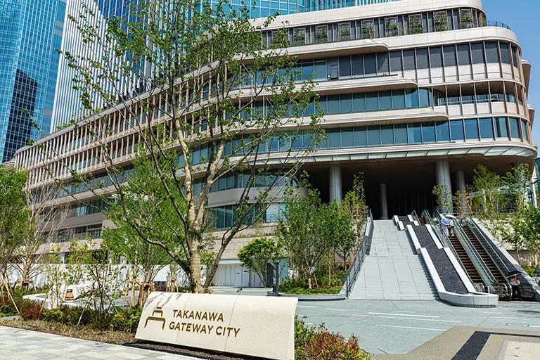 高輪ゲートウェイ付近 商業施設のフリー写真素材