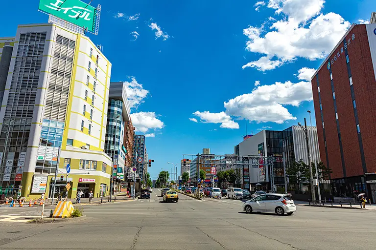 地下鉄白石駅周辺のフリー写真素材