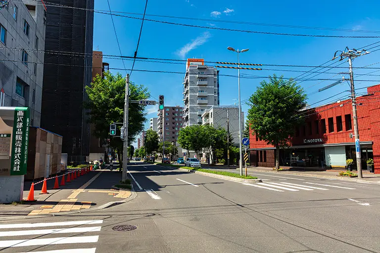 東札幌 南郷通のフリー写真素材