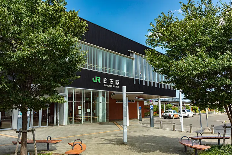 JR白石駅のフリー写真素材