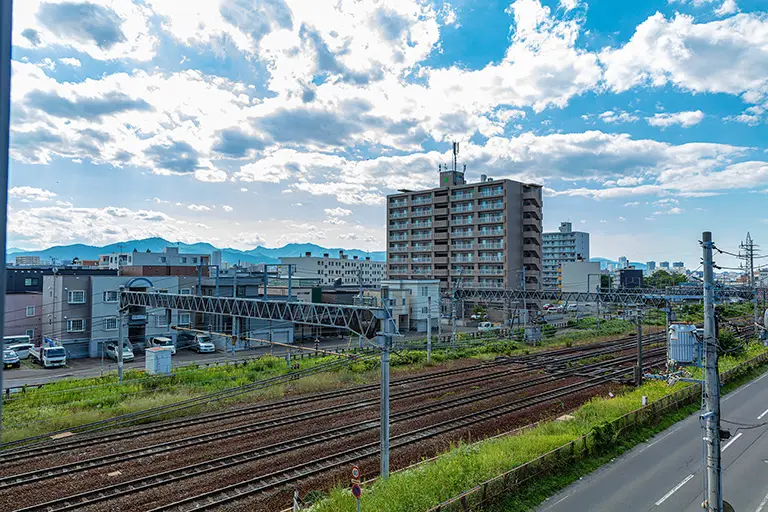 白石 函館本線のフリー写真素材