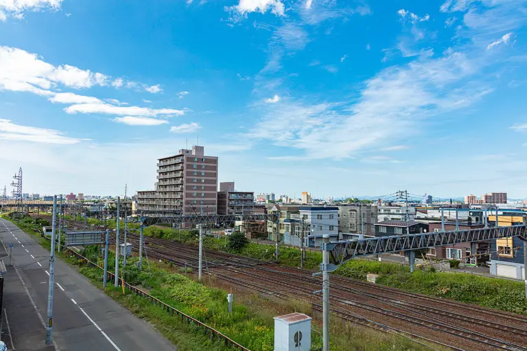 白石 函館本線のフリー写真素材
