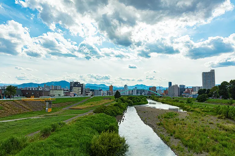 豊平川のフリー写真素材