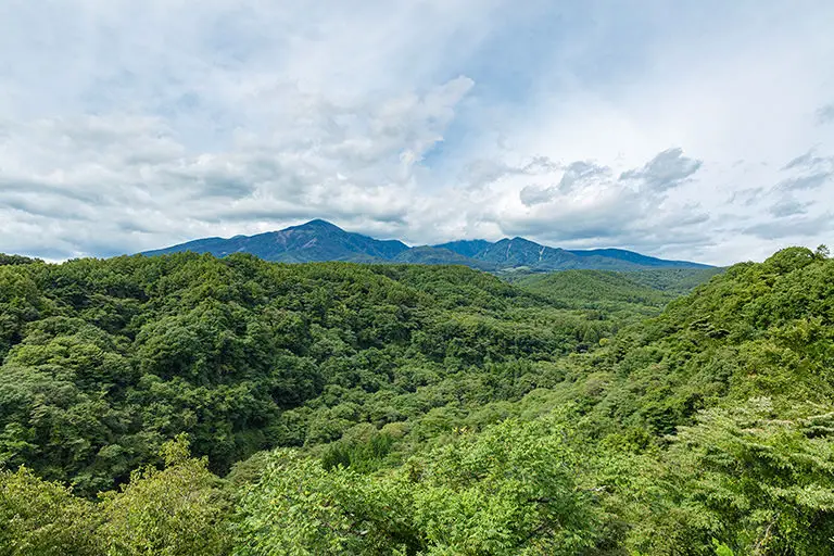 八ヶ岳高原大橋から見た景色のフリー写真素材