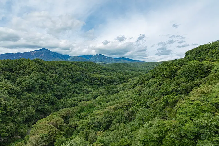 八ヶ岳高原大橋から見た景色のフリー写真素材